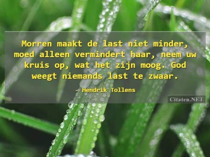 Niet morren maar opstaan en verder gaan